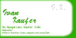 ivan kaufer business card